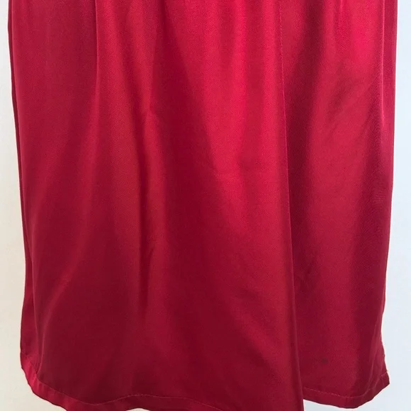 SILK One-Shoulder Red Ruffle Dress - Picture 4 of 14